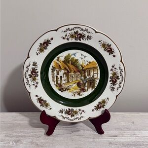 VTG Ascot Service Plate By Wood And Sons England Alpine White Ironstone -10.5 in